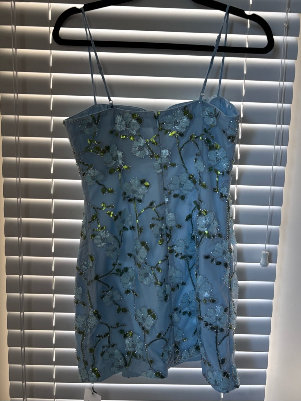MAJORELLE Lucia Mini Dress in Baby Blue // Size Small - Picture 5 of 6